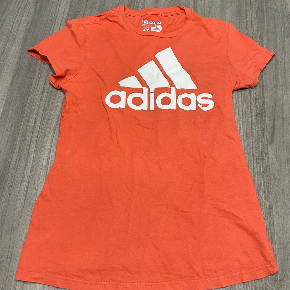 Orange Adidas short sleeve t-shirt!